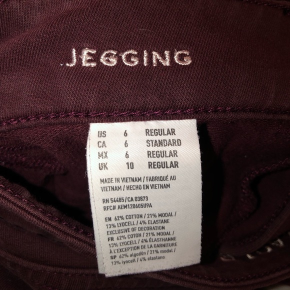 Maroon AEO Jeggings - Picture 5 of 5